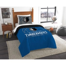 Northwest Nba Minnesota Timberwolves Unisex-Adult Comforter And Sham Set Fullqueen Reverse Slam