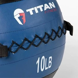 Titan Fitness Medicine Wall Ball 14 Diameter 10 Lb. Soft Leather Durable