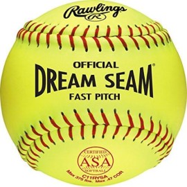 Rawlings Official Asa Nfhs Dream Seam Fastpitch Softball, C11Rysa, Single Ball
