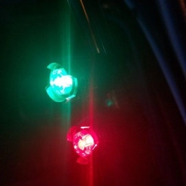 Bright Eyes Green & Red Aluminum Portable Marine LED Boating Lights - Boat Bow or Stern Emergency Backup Safety Lights for Maximum Attention - Waterproof