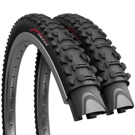 Fincci Pair 26 X 195 Bike Tires 50-559 Foldable 60 Tpi Tires For Mtb Mountain Hybrid Bicycle - Pack Of 2 26X195 Inch Tire