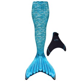 Fin Fun Mermaidens - Mermaid Tails For Swimming For Girls And Kids With Monofin, 12, Tidal Teal