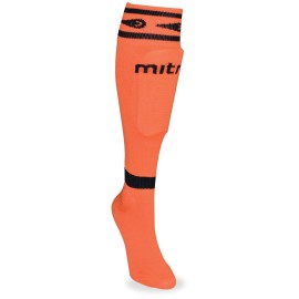 Mitre Youth Sock Shin Guard, Neon Orange