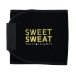 Sweet Sweat Waist Trimmer For Women And Men - Sweat Band Waist Trainer Belt For High Intensity Training And Gym Workouts, 5 Adjustable Sizes Black/Yellow