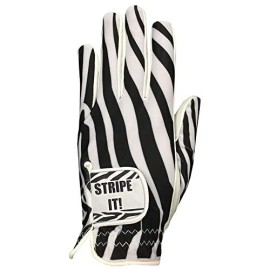 Giggle Golf Womens Golf Glove (Medium, Worn On Right Hand, Zebra)