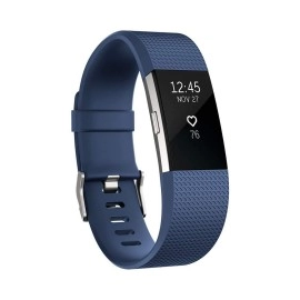 Fitbit Charge 2 Heart Rate + Fitness Wristband, Blue, Large (International Version)