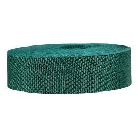Strapworks Lightweight Polypropylene Webbing - Poly Strapping for Outdoor DIY Gear Repair, Pet Collars, Crafts - 1.5 Inch x 25 Yards - Forest Green