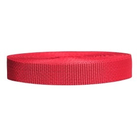 Strapworks Lightweight Polypropylene Webbing - Poly Strapping for Outdoor DIY Gear Repair, Pet Collars, Crafts - 1.5 Inch x 25 Yards - Red