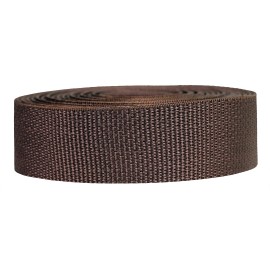 Strapworks Lightweight Polypropylene Webbing - Poly Strapping for Outdoor DIY Gear Repair, Pet Collars, Crafts - 1.5 Inch x 10 Yards - Brown