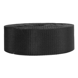 Strapworks Heavyweight Polypropylene Webbing - Heavy Duty Poly Strapping For Outdoor Diy Gear Repair, 2 Inch X 10 Yards - Black
