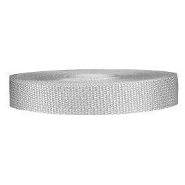 Strapworks Lightweight Polypropylene Webbing - Poly Strapping for Outdoor DIY Gear Repair, Pet Collars, Crafts - 3/4 Inch by 10, 25, or 50 Yards, Over 20 Colors, White, 3/4