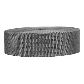Strapworks Lightweight Polypropylene Webbing - Poly Strapping for Outdoor DIY Gear Repair, Pet Collars, Crafts - 1.5 Inch x 10 Yards - Charcoal