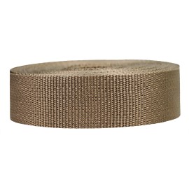 Strapworks Lightweight Polypropylene Webbing - Poly Strapping for Outdoor DIY Gear Repair, Pet Collars, Crafts - 1.5 Inch x 50 Yards - Tan