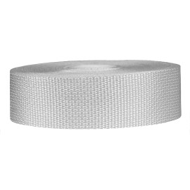Strapworks Lightweight Polypropylene Webbing - Poly Strapping for Outdoor DIY Gear Repair, Pet Collars, Crafts - 1.5 Inch x 50 Yards - White