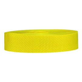 Strapworks Lightweight Polypropylene Webbing - Poly Strapping for Outdoor DIY Gear Repair, Pet Collars, Crafts - 1 Inch x 50 Yards - Yellow