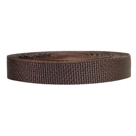 Strapworks Lightweight Polypropylene Webbing - Poly Strapping for Outdoor DIY Gear Repair, Pet Collars, Crafts - 3/4 Inch by 10, 25, or 50 Yards, Over 20 Colors, Brown, 3/4