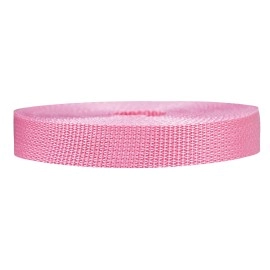 Strapworks Lightweight Polypropylene Webbing - Poly Strapping for Outdoor DIY Gear Repair, Pet Collars, Crafts - 3/4 Inch by 10, 25, or 50 Yards, Over 20 Colors, Pink, 3/4