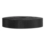 Strapworks Heavyweight Polypropylene Webbing - Heavy Duty Poly Strapping for Outdoor DIY Gear Repair, 1 Inch x 10 Yards - Black