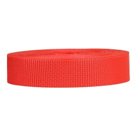 Strapworks Lightweight Polypropylene Webbing - Poly Strapping for Outdoor DIY Gear Repair, Pet Collars, Crafts - 1.5 Inch x 50 Yards - Blood Orange