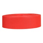 Strapworks Lightweight Polypropylene Webbing - Poly Strapping for Outdoor DIY Gear Repair, Pet Collars, Crafts - 1.5 Inch x 25 Yards - Blood Orange