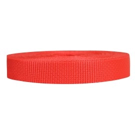 Strapworks Lightweight Polypropylene Webbing - Poly Strapping for Outdoor DIY Gear Repair, Pet Collars, Crafts - 3/4 Inch by 10, 25, or 50 Yards, Over 20 Colors,Blood Orange