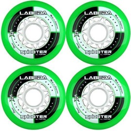 Labeda Wheels Inline Roller Hockey Shooter All Purpose Green 76mm 83A x4