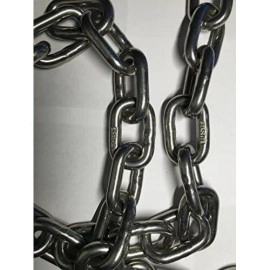 5/16 By 10 Us Stainless Stainless Steel 316 Anchor Chain 5/16 Or 8Mm By 10 Foot Long With Quality Shackles