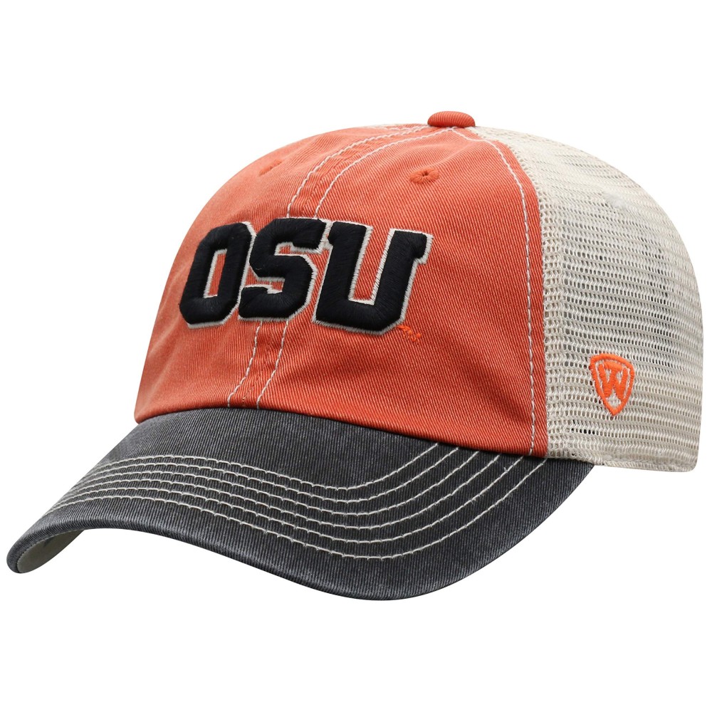 Top Of The World Oregon State Beavers Mens Relaxed Fit Adjustable Mesh Offroad Hat Team Color Icon, One Size