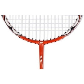 Fiberflash 7 Badminton Racket Set, Featuring 2 Carbon Fiber Shaft Racquets, 3 Shuttlecocks Plus Fabric Carrying Bag All Included (Orange/Black)