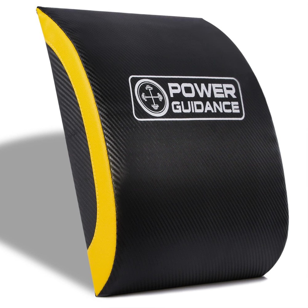 Power Guidance Ab Exercise Mat - Sit Up Pad - Abdominal & Core Trainer Mat For Full Range Of Motion Ab Workouts (Black, 1)