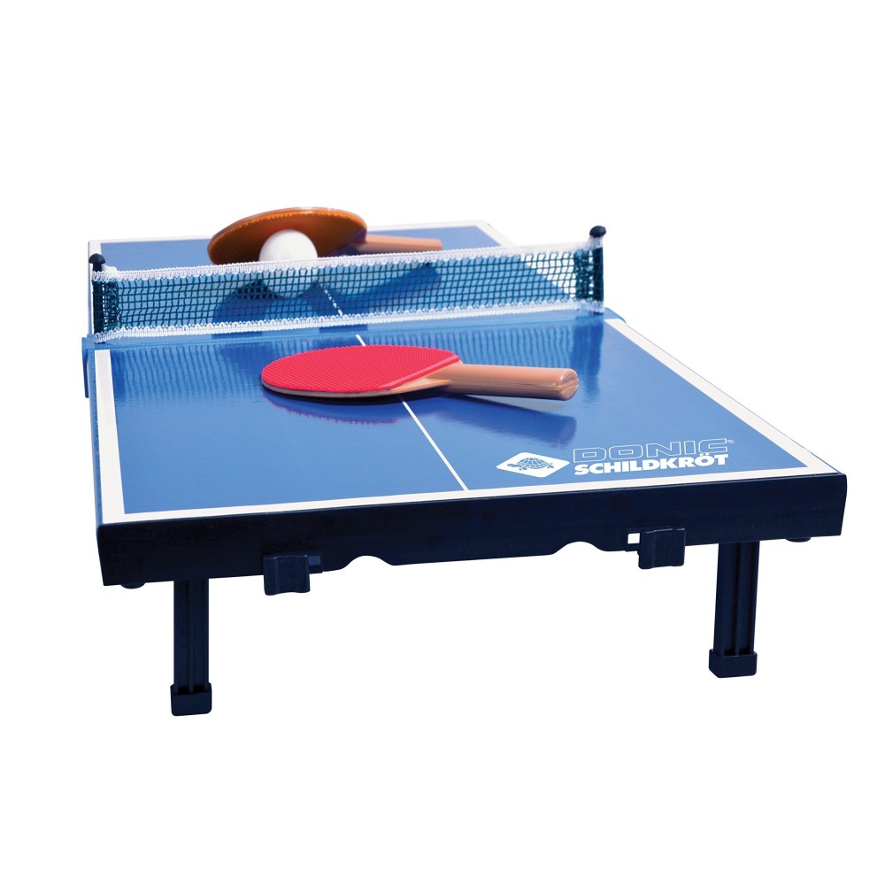 Donic-Schildkrat Mini Ping Pong Table, With 2 Bats And 1 Ball, Folding In A Briefcase, 838576
