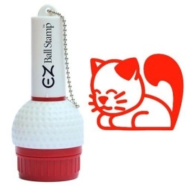 Promarking Ezballstamp Golf Ball Stamp - Red Sitting Cat