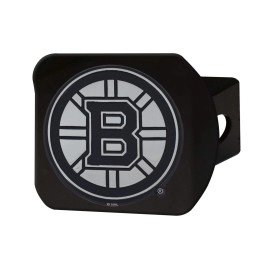 FANMATS 20991 Boston Bruins Black Metal Hitch Cover with Metal Chrome 3D Emblem