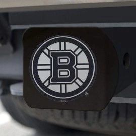 FANMATS 20991 Boston Bruins Black Metal Hitch Cover with Metal Chrome 3D Emblem