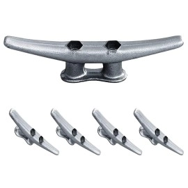 Simplified Living 6 Boat Dock Cleats: Rough Cast Hot Dipped Galvanized Iron: 4, 8, 16 Pack (4 Pack)