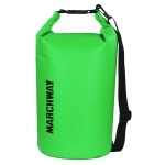 Marchway Floating Waterproof Dry Bag Backpack 5L/10L/20L/30L/40L, Roll Top Sack Keeps Gear Dry For Kayaking, Rafting, Boating, Swimming, Camping, Hiking, Beach, Fishing (Green, 20L)