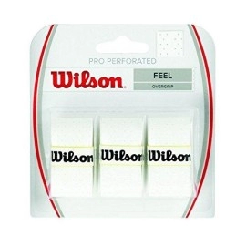 Wilson Pro Overgrip Perforated 3 Pack - Tennis - Badminton - Squash (Green)