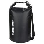 Marchway Floating Waterproof Dry Bag Backpack 5L/10L/20L/30L/40L, Roll Top Sack Keeps Gear Dry For Kayaking, Rafting, Boating, Swimming, Camping, Hiking, Beach, Fishing (Black, 20L)