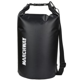 Marchway Floating Waterproof Dry Bag Backpack 5L/10L/20L/30L/40L, Roll Top Sack Keeps Gear Dry For Kayaking, Rafting, Boating, Swimming, Camping, Hiking, Beach, Fishing (Black, 20L)