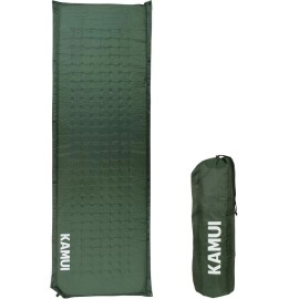 Kamui Self Inflating Sleeping Pad - 2 Inch Thick Camping Pad Connectable With Multiple Mats For Tent And Family Camping (Green)