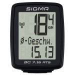 Sigma Bc 716 Ats Wireless Bicycle Computer Speed, Distance, Ride Time, Clock Compact, Easy To Read Display, Auto Startstop, Ipx8 Water Resistant, Tool Free Mounting, Usfb Compatible