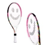 Kids Tennis Racket With Training Videos - 19 Inch Aluminum Youth Tennis Racket, Neoprene Handle - Junior Tennis Racket For Kids Age 5-10 - Childrens Tennis Rackets By Street Tennis Club, Pink/White