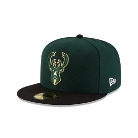 Nba Milwaukee Bucks Mens 2-Tone 59Fifty Fitted Cap , Dark Green , 7 18