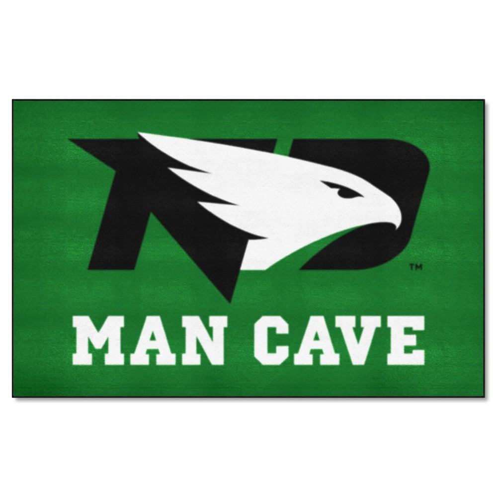 Fanmats 21685 North Dakota Fighting Hawks Man Cave Ultimat Rug - 5Ft. X 8Ft. Sports Fan Area Rug Home Decor Rug And Tailgating Mat