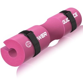 Power Guidance Barbell Squat Pad - Neck & Shoulder Protective Pad - Great For Squats, Lunges, Hip Thrusts, Weight Lifting & More - Fit Standard And Olympic Bars Perfectly-Pink