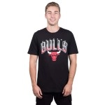 Ultra Game -NBA Chicago Bulls Mens Arched Plexi Short Sleeve Tee Shirt, Black, Large