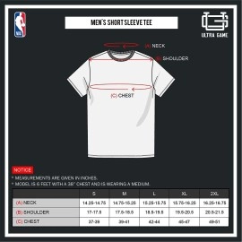 Ultra Game -NBA Chicago Bulls Mens Arched Plexi Short Sleeve Tee Shirt, Black, Large
