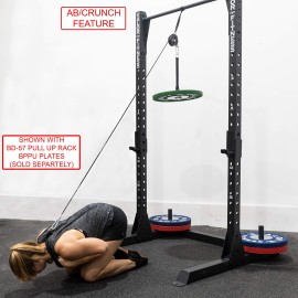 Valor Fitness PY-1 Portable LAT Pull Down Machine, Bundle Option Includes Tricep Rope, V Tricep Bar and Triangle Chest Pull Cable Machine Attachments