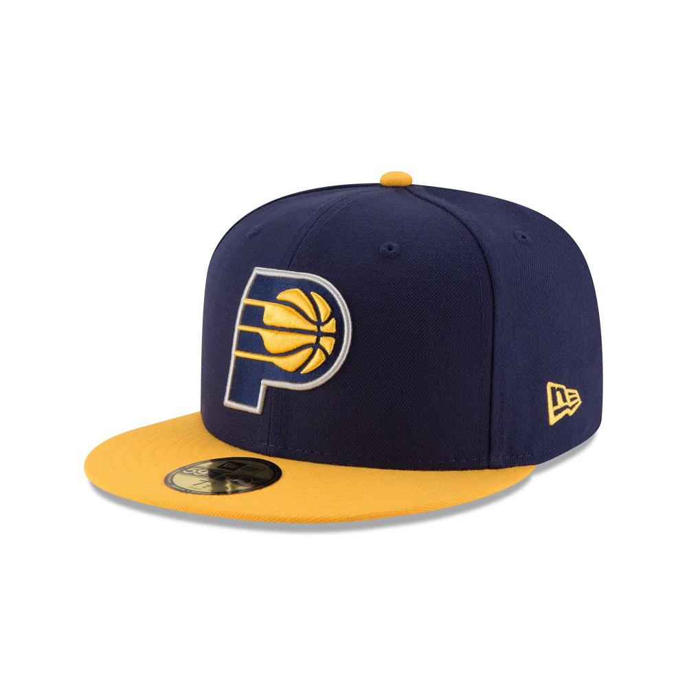 Nba Indiana Pacers Mens 2-Tone 59Fifty Fitted Cap, 7, Navy