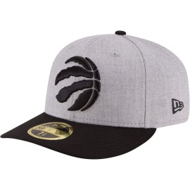 Nba Toronto Raptors Mens Low Profile 59Fifty Fitted Cap, 7375, Heather Gray